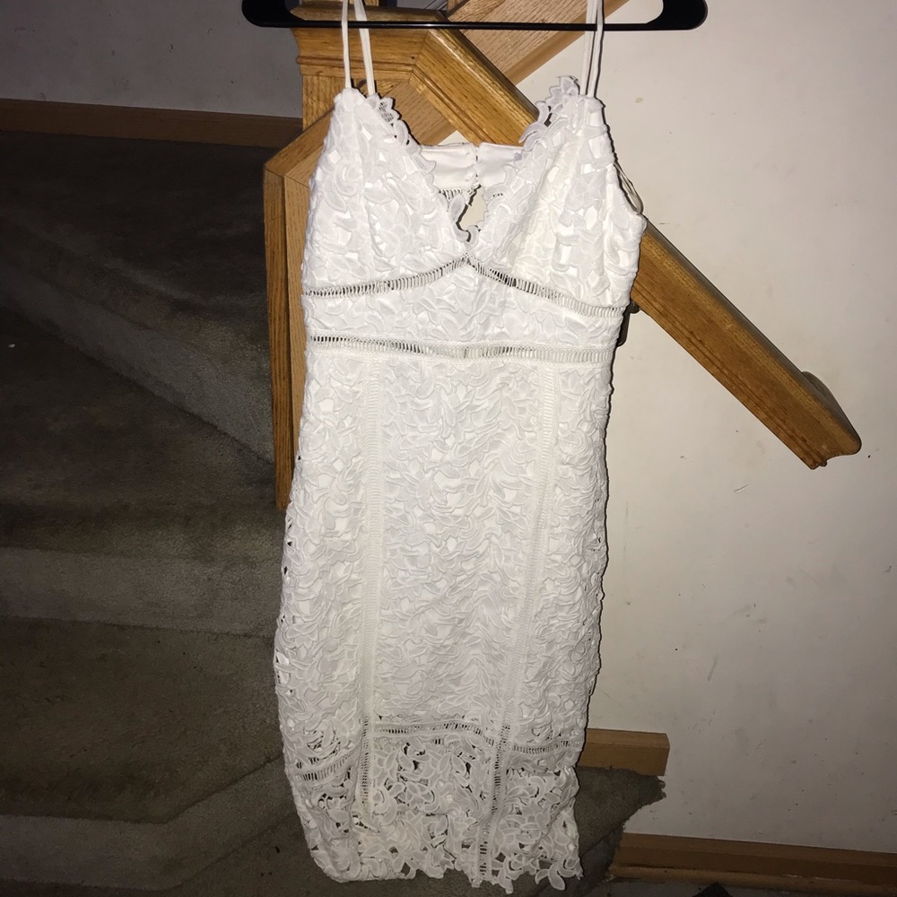 White strap lace Dress